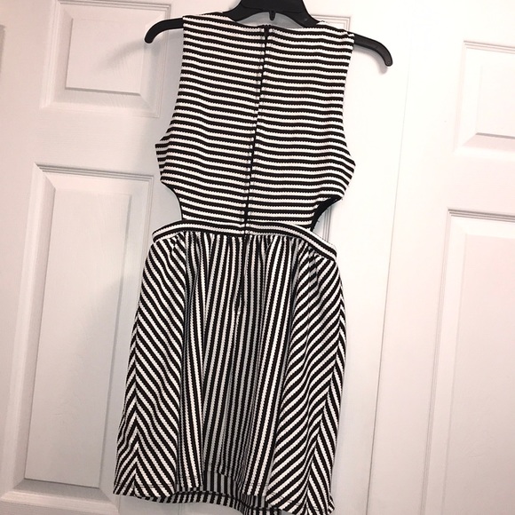 Black and White Cutout Revolve Dress - Picture 3 of 6